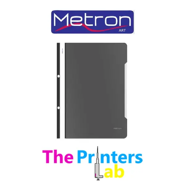 Ντοσιέ Έλασμα με Τρύπες Πλαστικό Metron Μαύρο