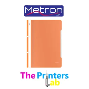 Ντοσιέ Έλασμα με Τρύπες Πλαστικό Metron Πορτοκαλί
