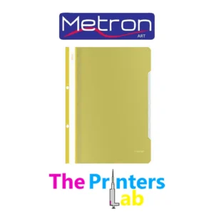 Ντοσιέ Έλασμα με Τρύπες Πλαστικό Metron Κίτρινο