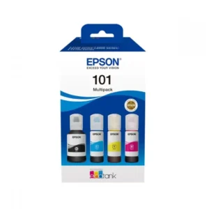Γνήσιο / Original Epson 101 Πακέτο 4 Μελανιών Εκτυπωτή InkJet Κίτρινο / Κυανό / Ματζέντα / Μαύρο (C13T03V64A)